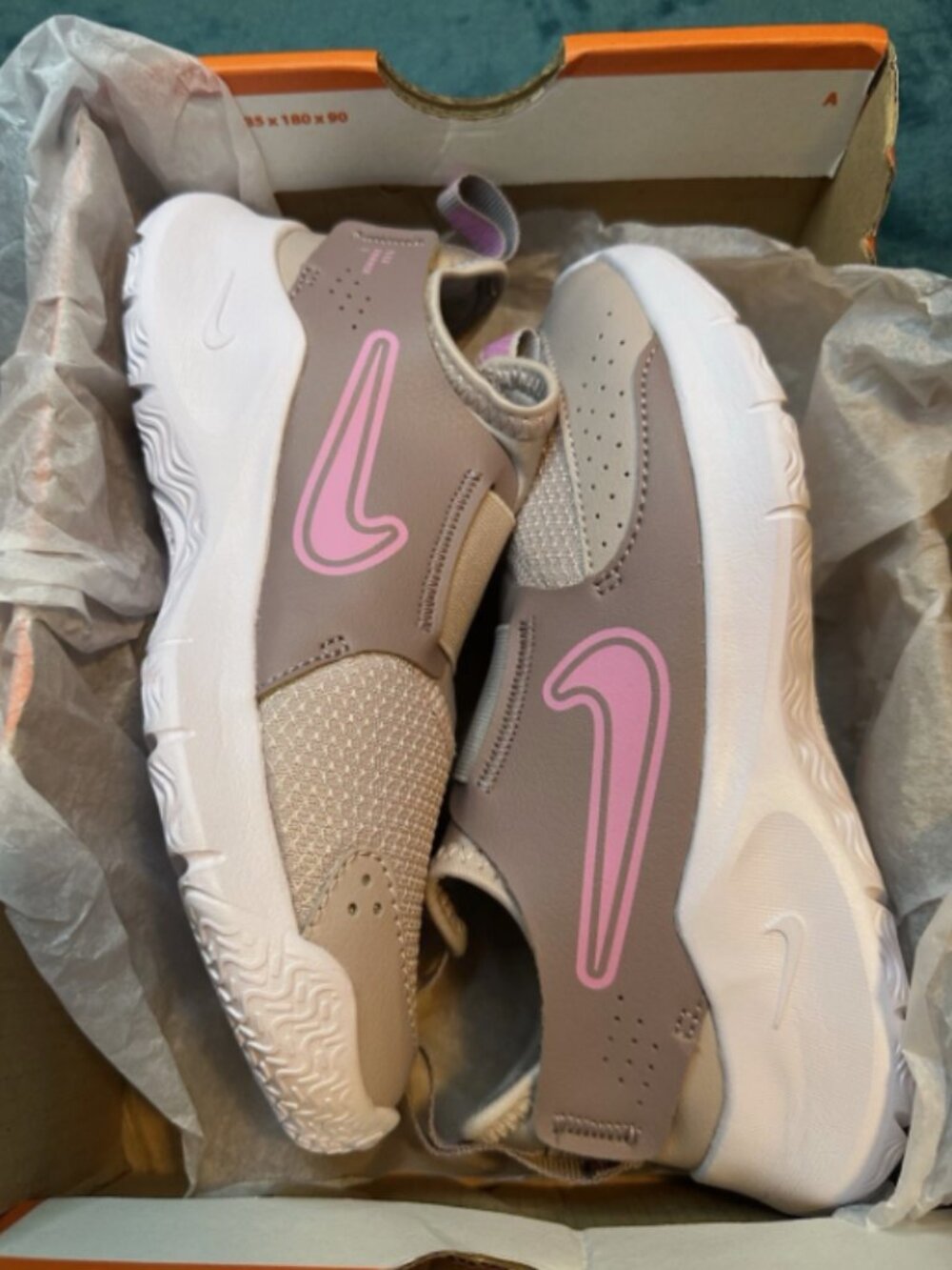 Nike Flex Runner 3 (PS) Gray/Pink/White Slip-On Kids US 13C
